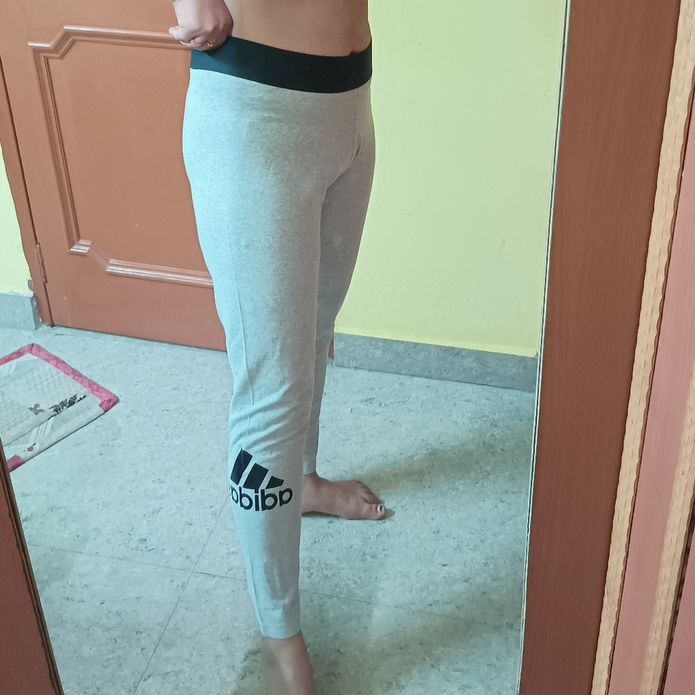 Adidas Originals grey cotton  gym tights/ leggings - Picture 4 of 9